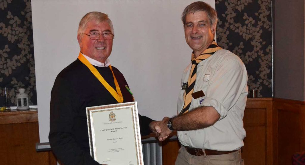 Mike Keefe celebrates 70 years of scouting with 7th Bristol